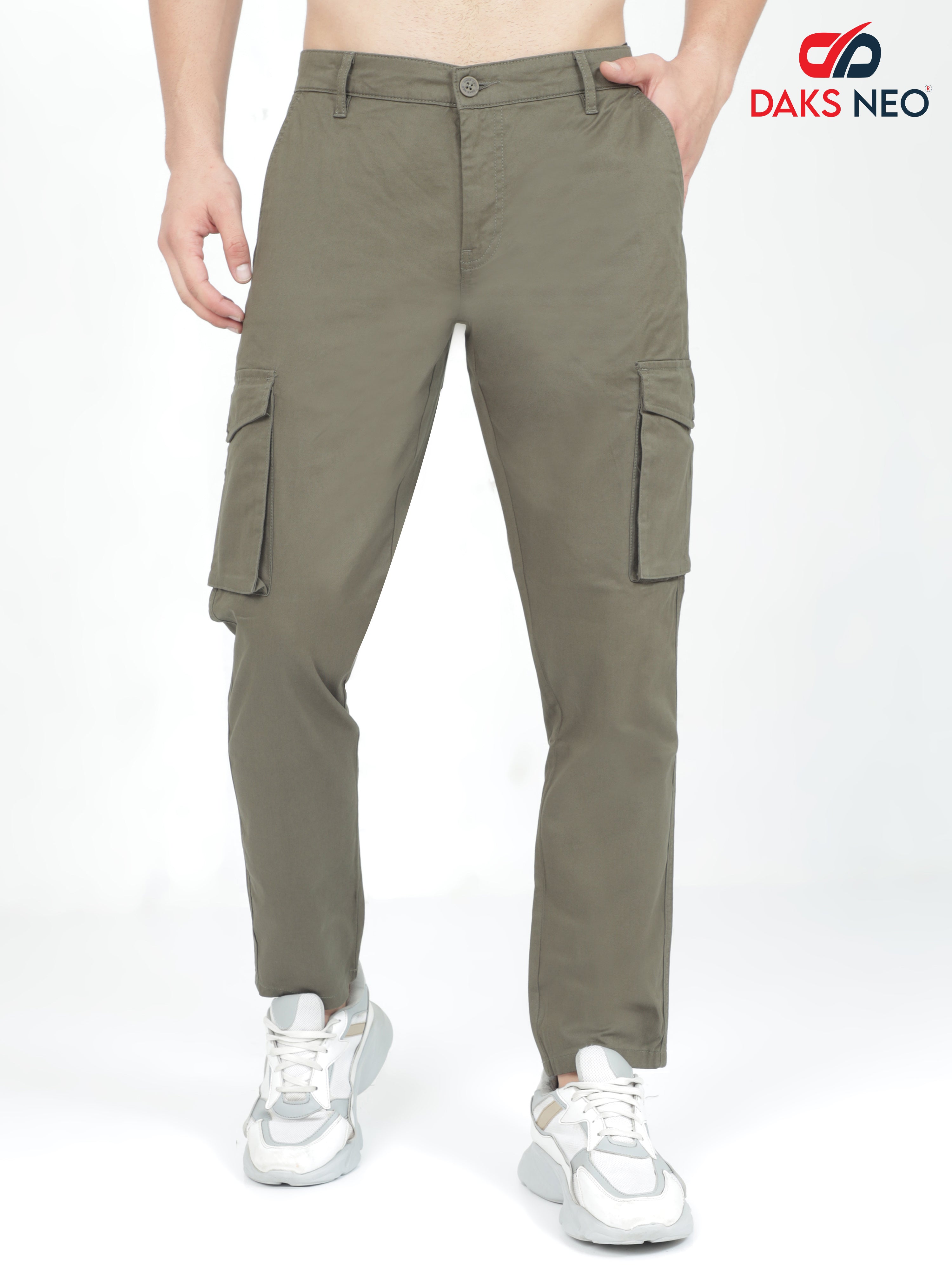 H&M Curvy Fit Cotton Cargo Pants | Hawthorn Mall